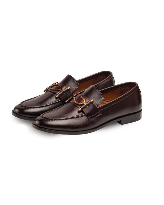 Elegant Dark Brown Horsebit Loafers – Premium Formal Slip-Ons for Men