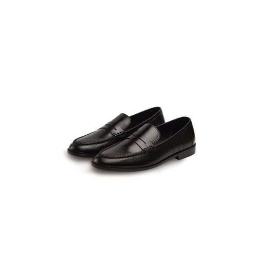 Men’s Black Plain Strap Dress Shoes